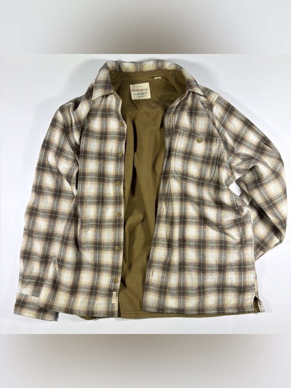 Weatherproof Vintage Men’s XL Plaid Fleece Lined Shirt Jacket